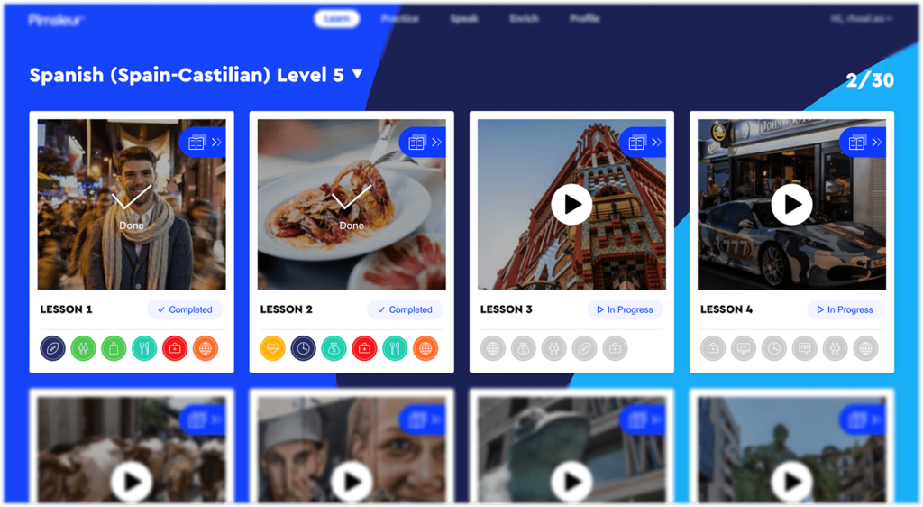 Pimsleur Review: Lessons