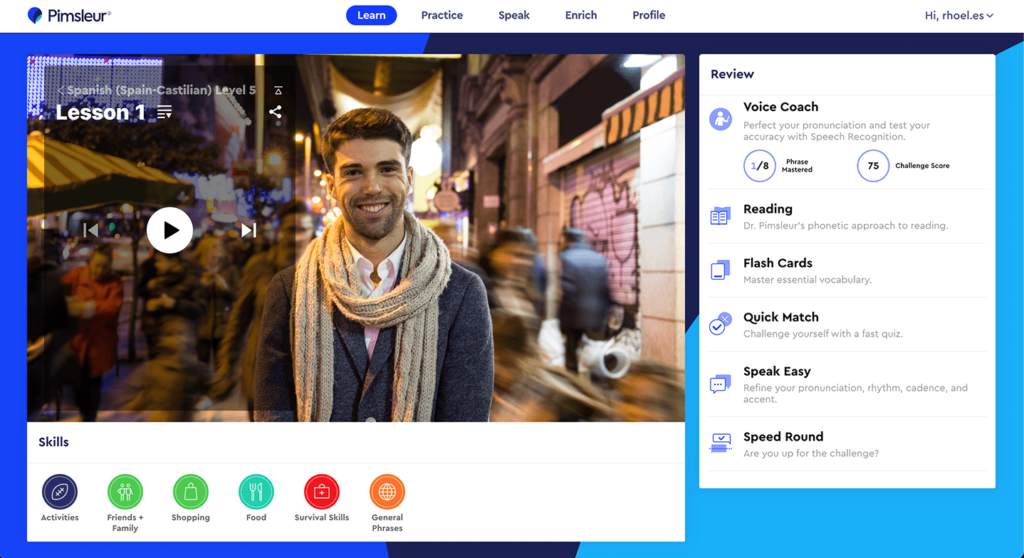 Pimsleur Review: Speaking Practice