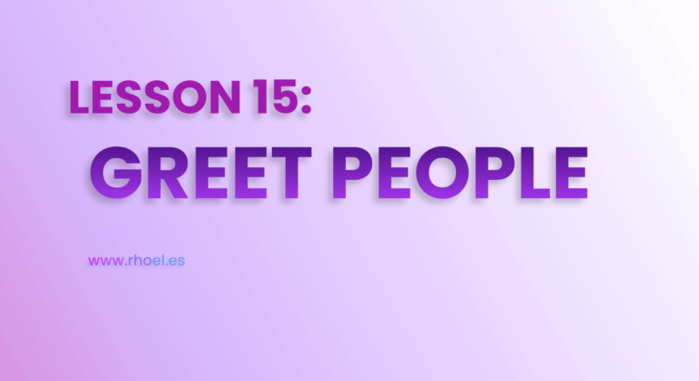 learn european spanish - greet people