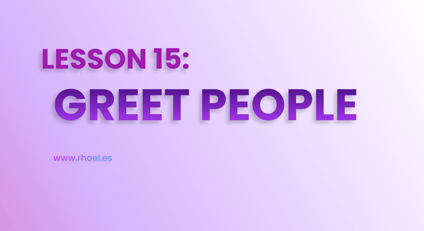 learn european spanish - greet people