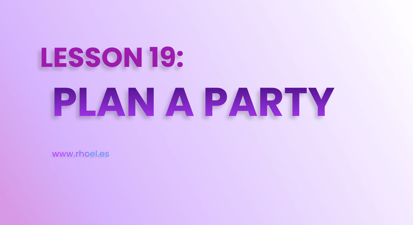 learn european spanish - plan a party