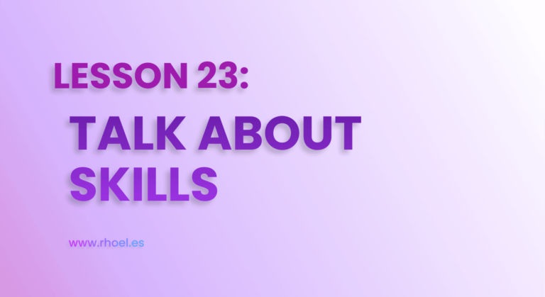 learn european spanish - talk about skills